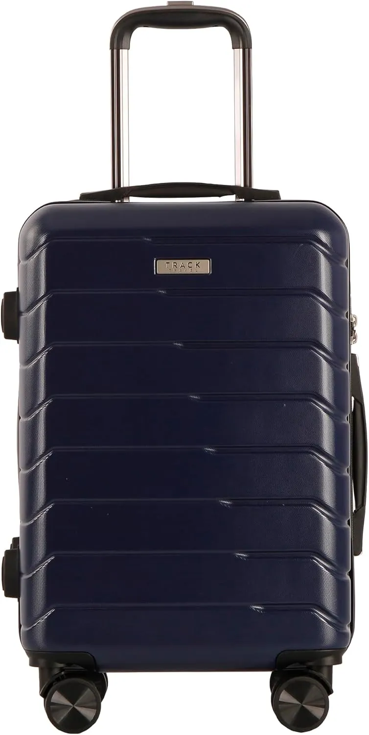 1 Piece Carry on Luggage ABS PC Hardshell TSA Lock Aluminum Trolley Spinner Wheels (Blue, 1 Piece)