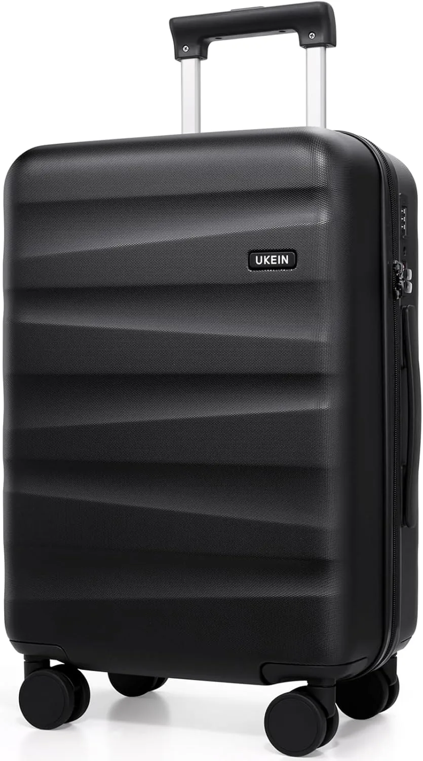 20Inch Carry-On Luggage, Lightweight PC HardShell Suitcase with 360 Spinner Wheels, TSA-Approved, Durable Airline Approved Rolling Luggage with Telescoping Handle, Ideal for 3-4 Day Travel