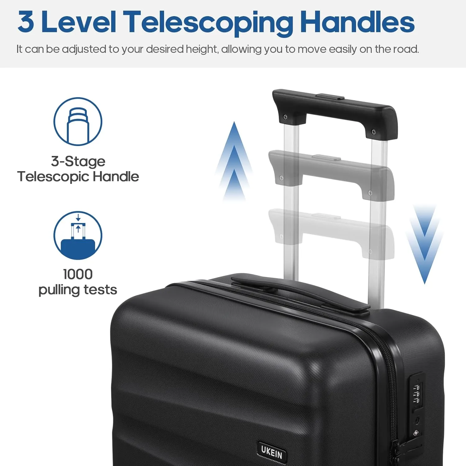 20Inch Carry-On Luggage, Lightweight PC HardShell Suitcase with 360 Spinner Wheels, TSA-Approved, Durable Airline Approved Rolling Luggage with Telescoping Handle, Ideal for 3-4 Day Travel