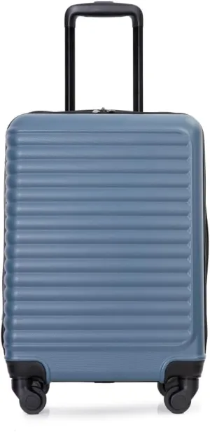 20" Carry On Luggage - Lightweight Hardshell Suitcase with 360 Spinner Wheels - Airline Approved Cabin Bag (Blue   ABS)