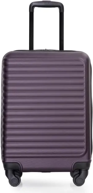 20" Carry On Luggage - Lightweight Hardshell Suitcase with 360 Spinner Wheels - Airline Approved Cabin Bag (Purple   ABS)