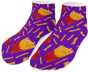 3D French Fries Unisex Low Cut Socks No Show Athletic Running Ankle Sock