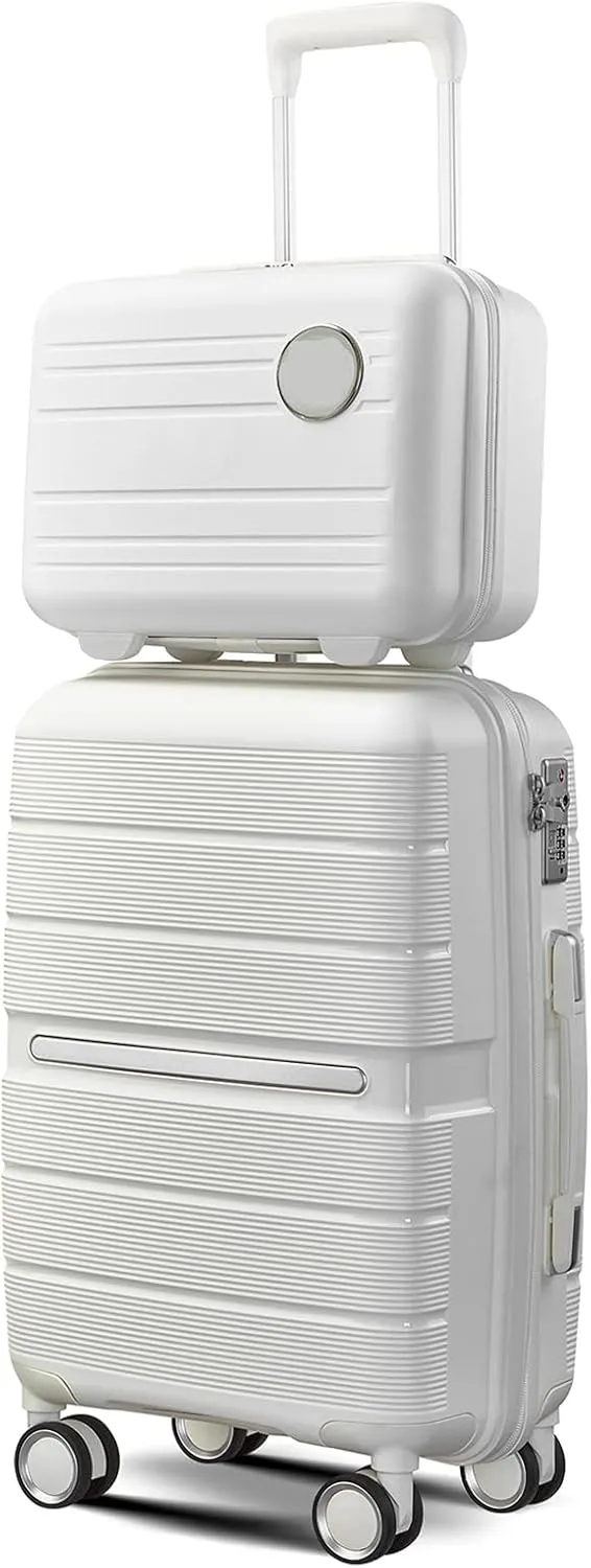 4 Piece Luggage Sets,Hardshell Lightweight Suitcase with Spinner Wheels & TSA Lock,Expandable Carry On Luggage Set,Travel Luggage Set for Women Men Family
