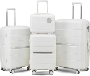 4 Piece Luggage Sets,Hardshell Lightweight Suitcase with Spinner Wheels & TSA Lock,Expandable Carry On Luggage Set,Travel Luggage Set for Women Men Family