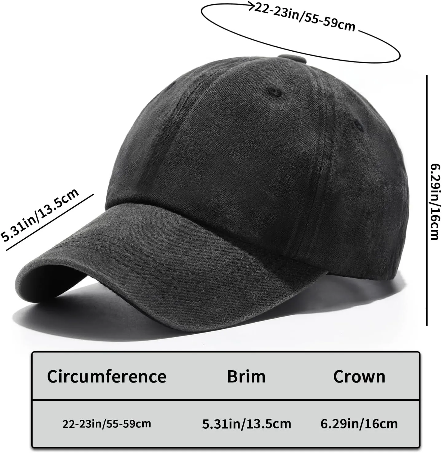 Adjustable Baseball Cap Men Retro Style Baseball Hat Women