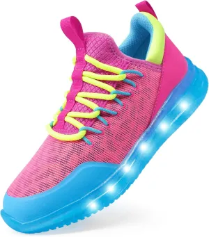 AMZZPIK LUMIKICK Kids Light Up Shoes for Boys Girls Tennis Walking Luminous Sneakers for Little Kid