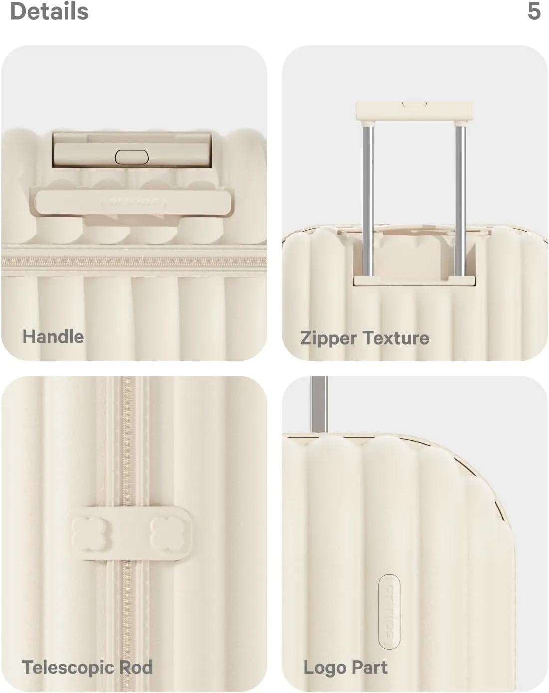 artrips Hardside Lightweight Suitcase Luggage with Spinner Wheels & TSA Lock Luggages Set