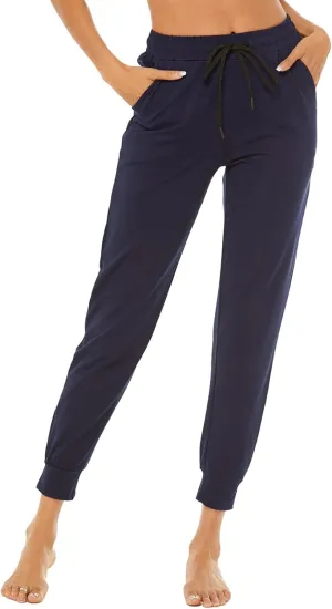 AvaCostume Women's Lightweight Cotton Sweatpants Yoga Joggers Lounge Casual Pants with Pockets