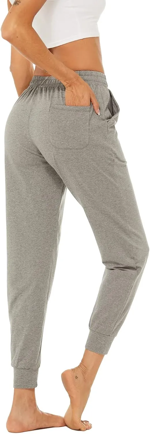 AvaCostume Women's Lightweight Cotton Sweatpants Yoga Joggers Lounge Casual Pants with Pockets