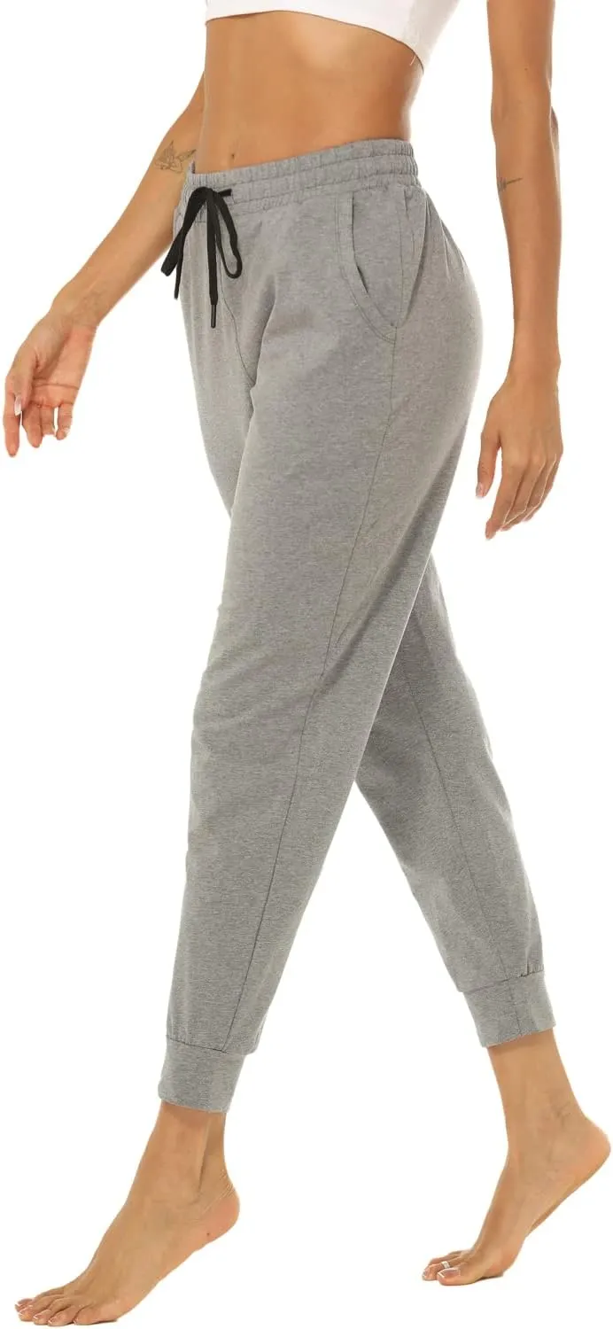 AvaCostume Women's Lightweight Cotton Sweatpants Yoga Joggers Lounge Casual Pants with Pockets