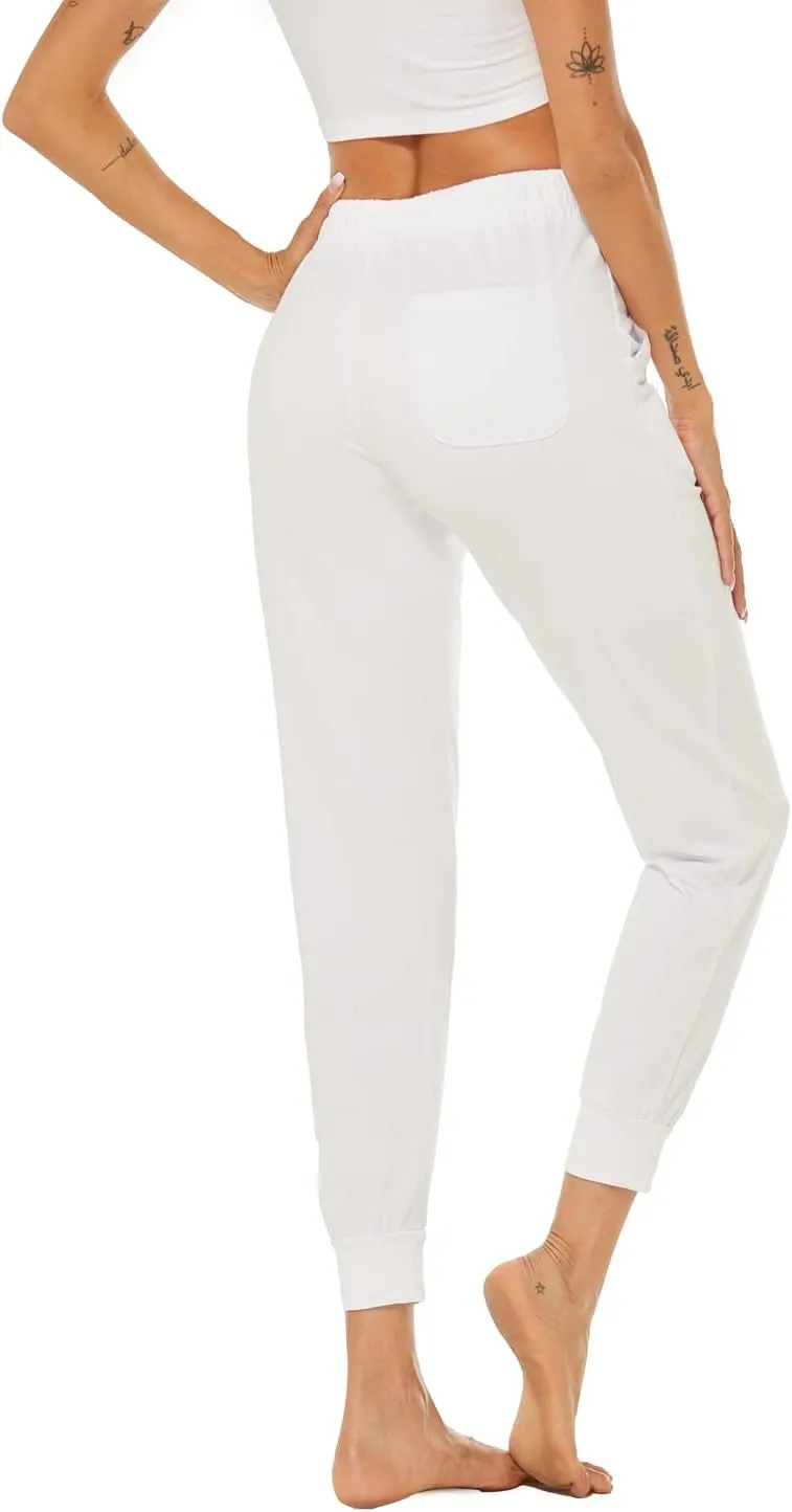 AvaCostume Women's Lightweight Cotton Sweatpants Yoga Joggers Lounge Casual Pants with Pockets