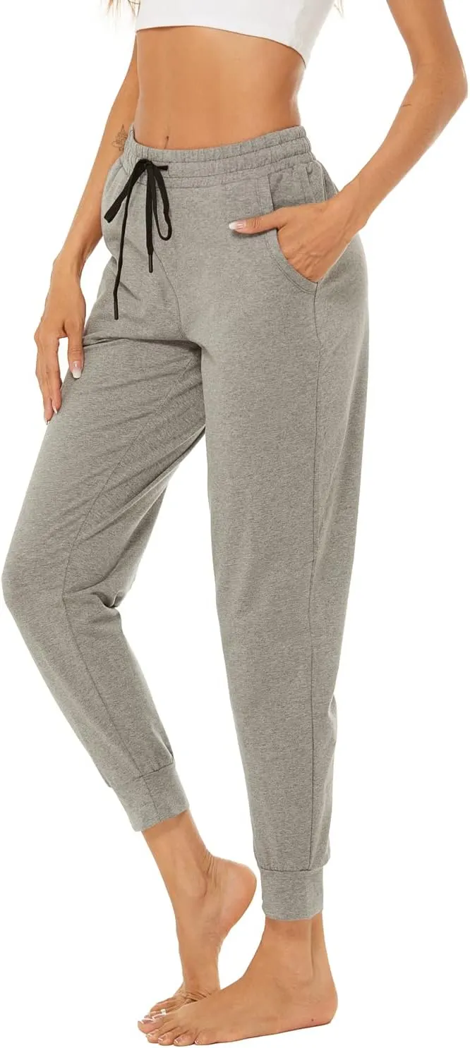 AvaCostume Women's Lightweight Cotton Sweatpants Yoga Joggers Lounge Casual Pants with Pockets