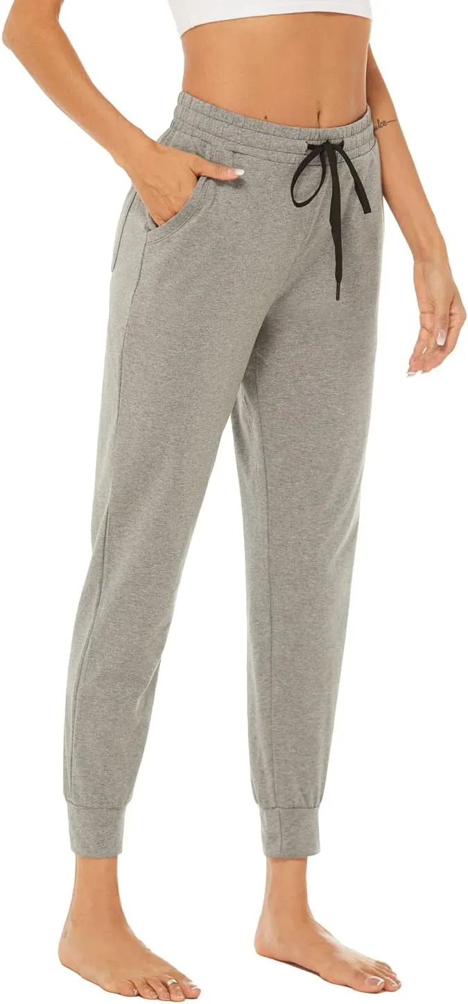 AvaCostume Women's Lightweight Cotton Sweatpants Yoga Joggers Lounge Casual Pants with Pockets