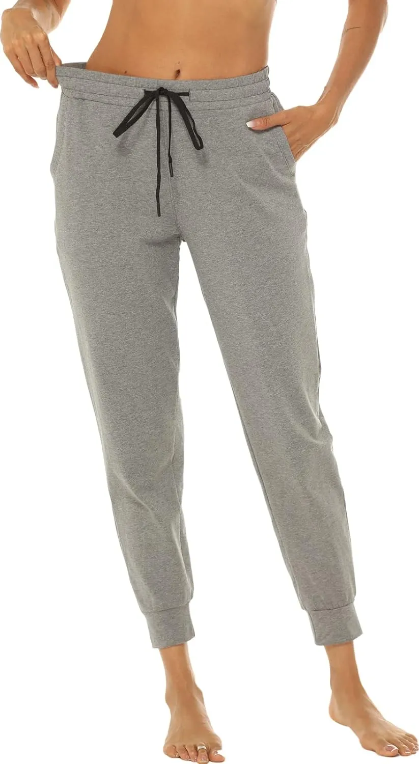 AvaCostume Women's Lightweight Cotton Sweatpants Yoga Joggers Lounge Casual Pants with Pockets