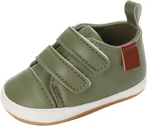 Baby Boys Girls PU Leather Sneakers Non-Slip Rubber Sole Shoes Newborn Infant Toddler First Walking Loafers Flat𝘀