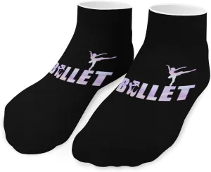 Ballerina Ballet Lover Unisex Low Cut Socks No Show Athletic Running Ankle Sock