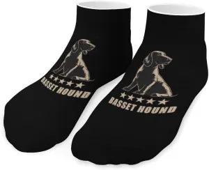Basset Hound Dog Unisex Low Cut Socks No Show Athletic Running Ankle Sock