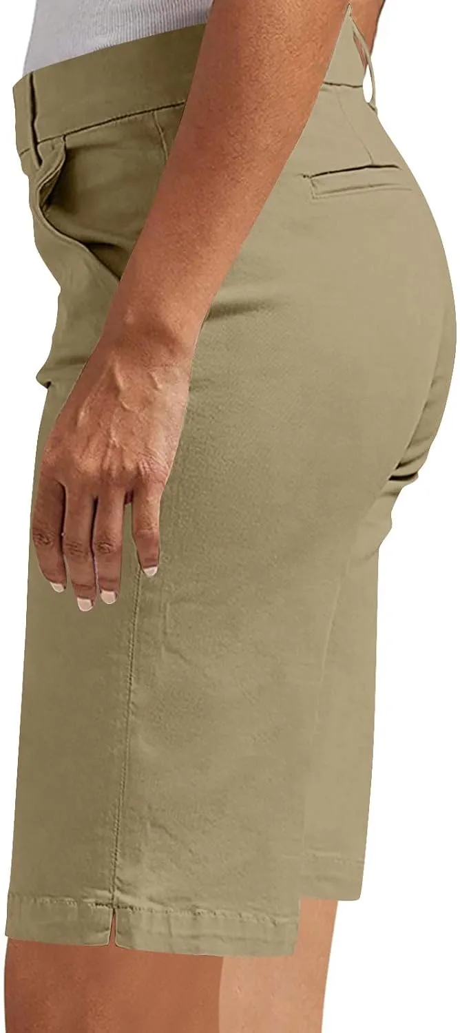 Bermuda Shorts for Women Trendy 2025 Casual Summer High Waisted Chino Shorts Straight Leg Hiking Vacation Outfits