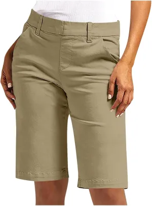 Bermuda Shorts for Women Trendy 2025 Casual Summer High Waisted Chino Shorts Straight Leg Hiking Vacation Outfits