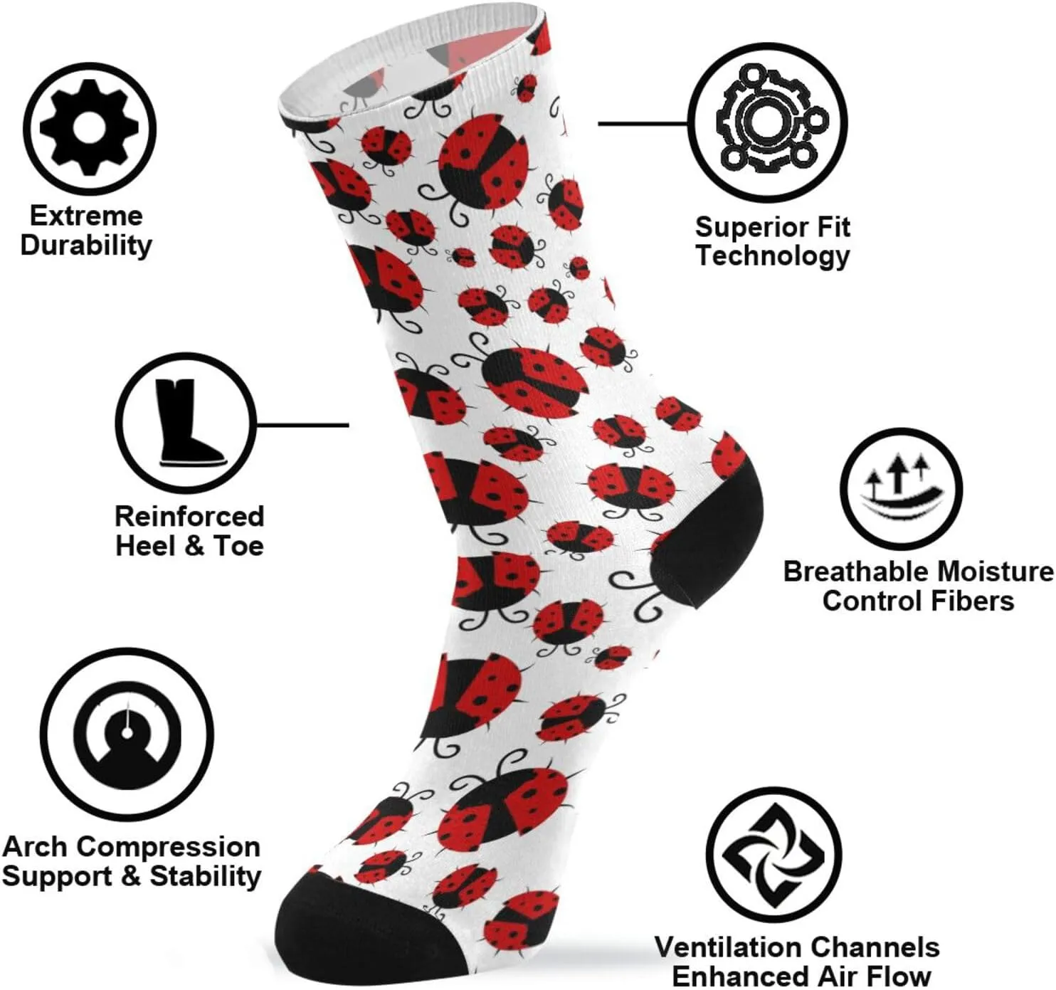BGXW Fun Crew Socks For Men Women Funny Novelty Crazy Crew Socks Casual Dress Socks