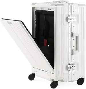BKEKM Carry On Luggage Large Capacity Carry-on Luggage Usb Charging Suitcase 24 Inch Luggage Pc Hard Case Suitcases Front Opening Trolley Luggage Lightweight