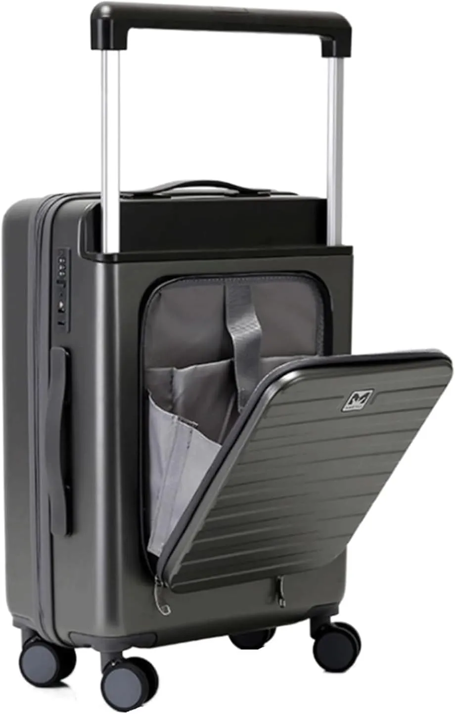 BKEKM Carry On Luggage Premium Luggage Carry on Luggage 20" Suitcases Front Opening Design Luggage Adjustable Trolley Luggage Expandable Luggage Lightweight