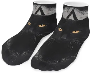 Black Cat Pentagram Unisex Ankle Socks Low Cut Funny Print Athletic No Show Stocking