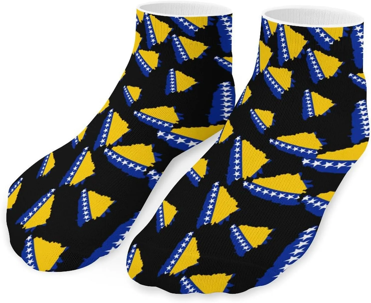 Bosnia Map Flag Unisex Ankle Socks Low Cut Funny Print Athletic No Show Stocking