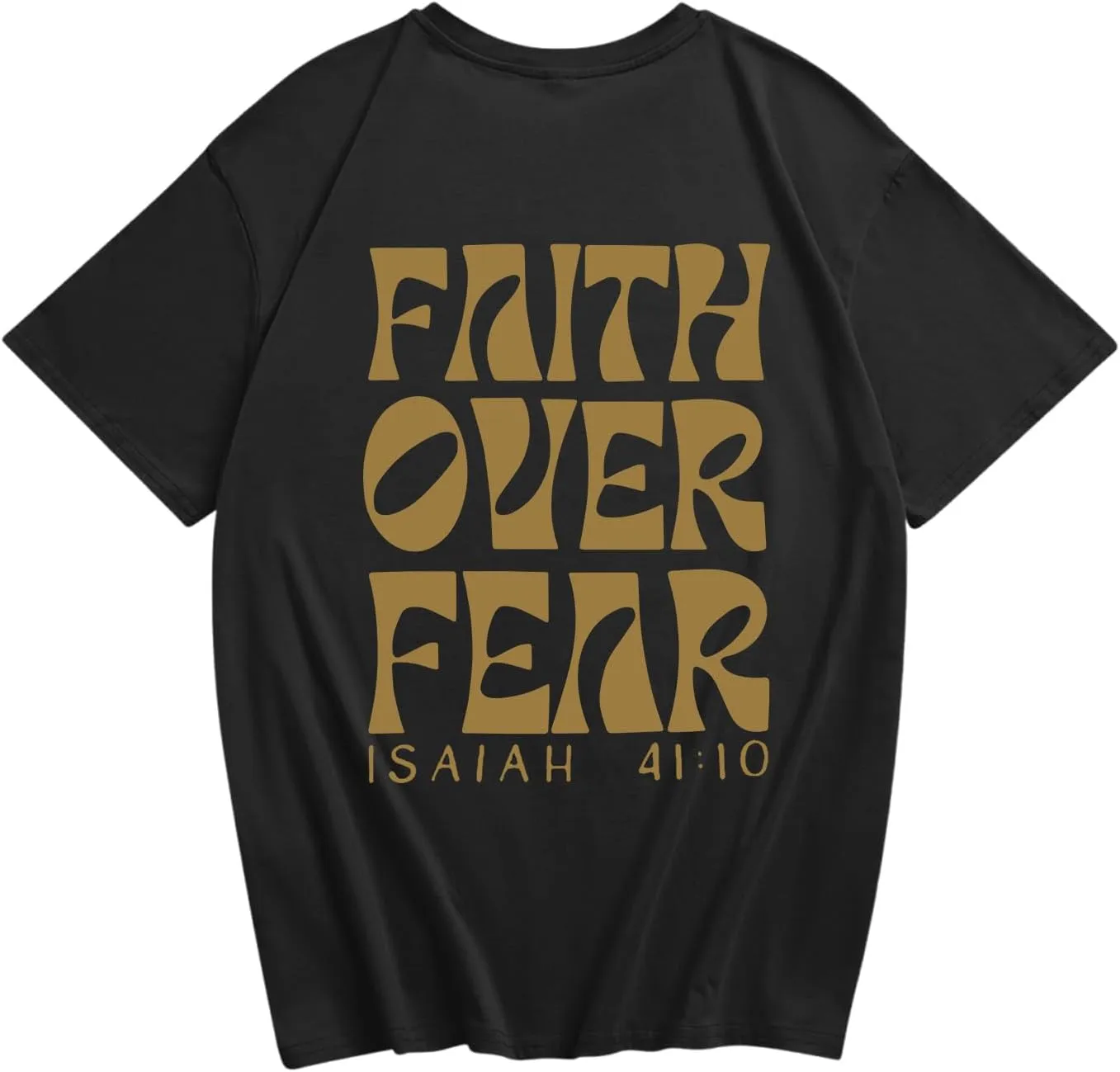 Boys Faith Over Fear Shirt Christian Jesus T Shirts for Kids Religious Inspirational Bible Verse Graphic Tees Tops