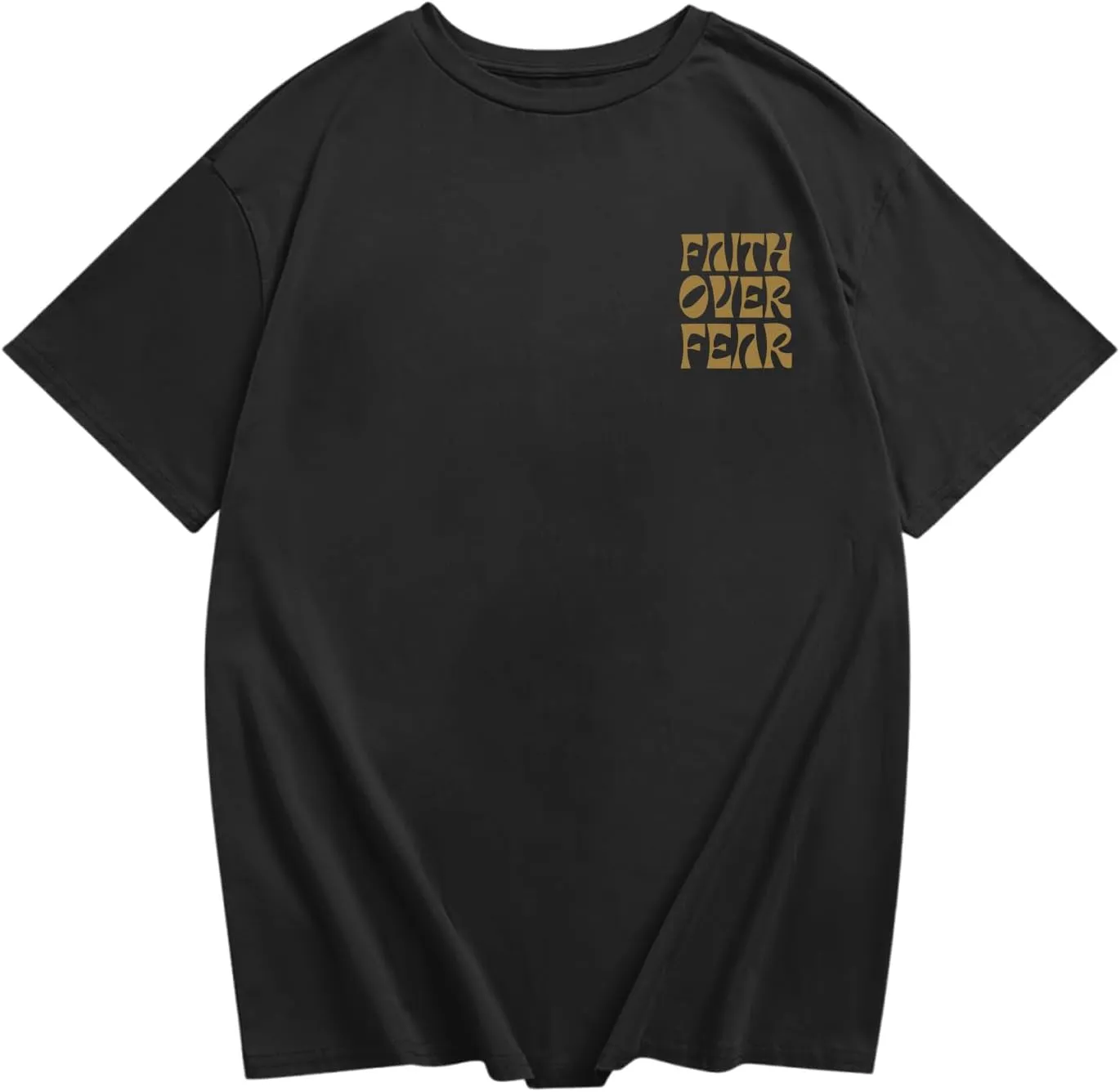 Boys Faith Over Fear Shirt Christian Jesus T Shirts for Kids Religious Inspirational Bible Verse Graphic Tees Tops