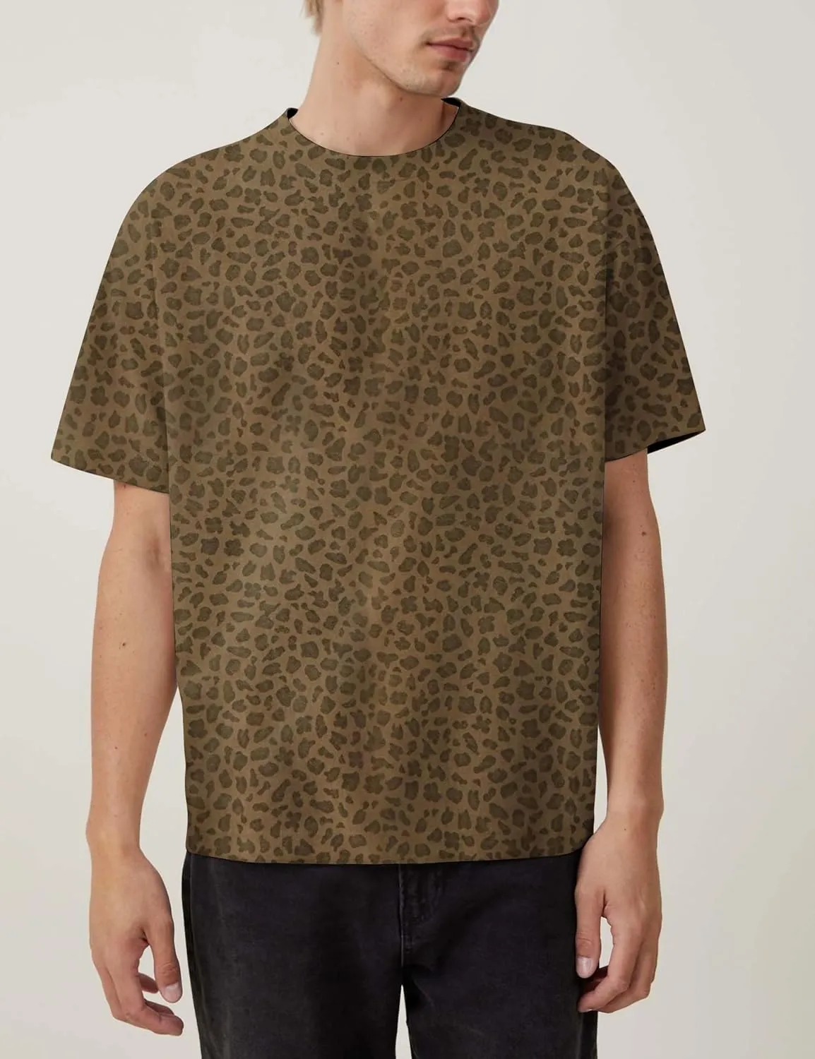 Camo Shirt for Women Mens Maple Leaf Print Short Sleeve Crewneck T-Shirts Summer Oversized Tee Shirts Streetwear