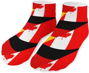 Canada And Germany Flag Unisex Ankle Socks Low Cut Funny Print Athletic No Show Stocking