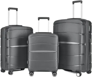 Checked Luggage Carry On Luggage 3 Piece Luggage Set,Hardshell Suitcase Set with Spinner Wheels,Lightweight Travel Luggage Luggage Suitcase (Color : A, Size : 20 24 28inch)