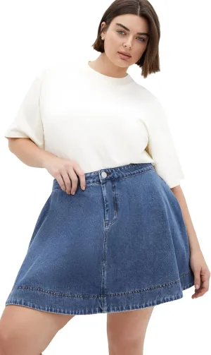 City Chic Women's Plus Size Skirt - Flare Denim