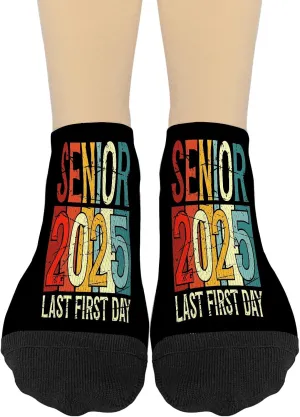 Class Of 2025 Senior Funny No Show Socks Womens No Show Womens Sock Athletic Crew Sock KawaiiSocks