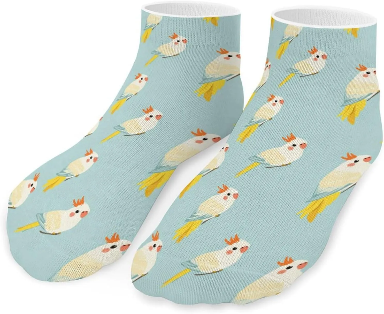 Cockatiel Cute Birds Unisex Low Cut Socks No Show Athletic Running Ankle Sock