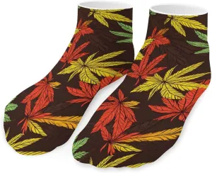 Colorful Weed Unisex Ankle Socks Low Cut Funny Print Athletic No Show Stocking