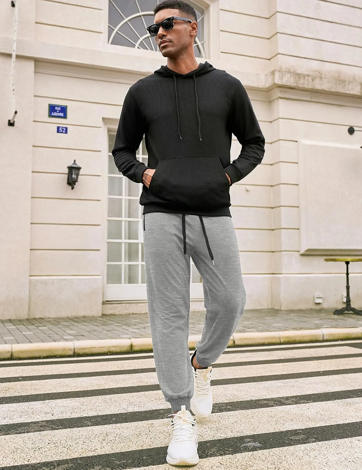COOFANDY Mens Jogger Sweatpants Workout Athletic Sweatpants Casual Pants with Zipper Pockets