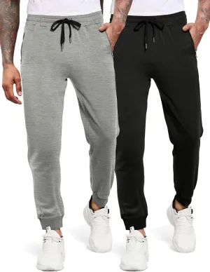 COOFANDY Mens Jogger Sweatpants Workout Athletic Sweatpants Casual Pants with Zipper Pockets