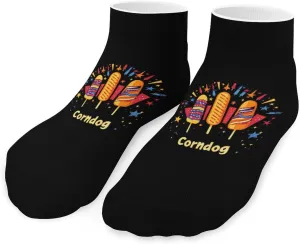 Corndog Funny Unisex Ankle Socks Low Cut Funny Print Athletic No Show Stocking