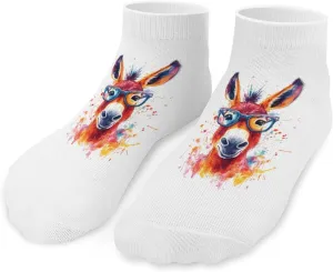 Cute Donkey Unisex Ankle Socks Low Cut Funny Print Athletic No Show Stocking