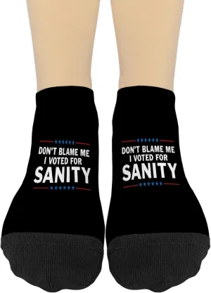 Dont Blame Me I Voted For Sanitys Womens Socks No Show Low Cut Women's Sock Athletic Crew Sock CuteSocks