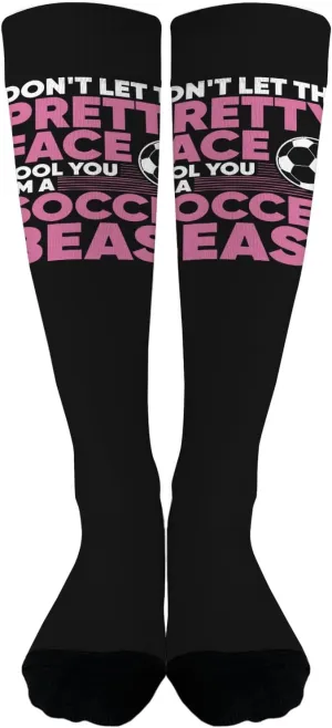 Dont Let This Prettys Face Fools You Long Socks For Women Mid Calf Sock