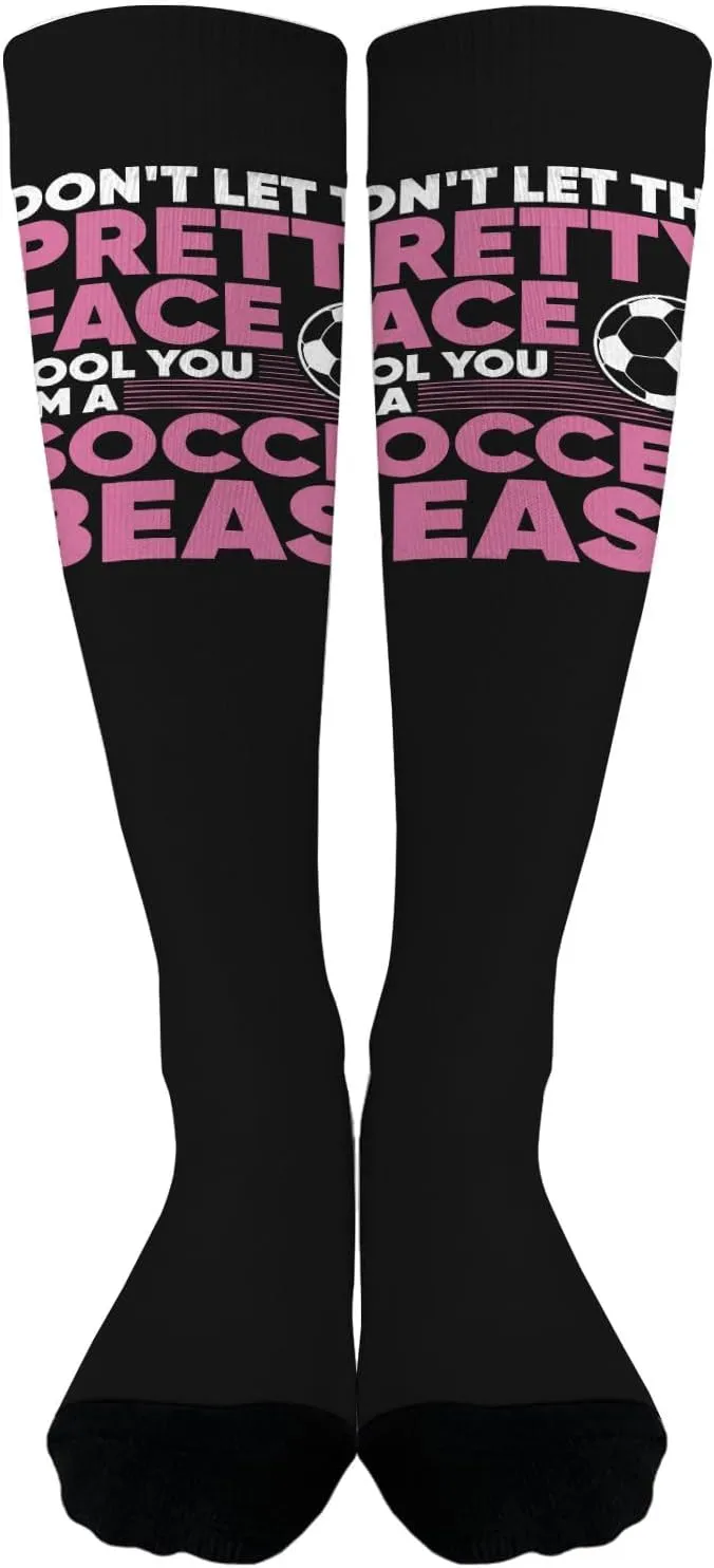 Dont Let This Prettys Face Fools You Long Socks For Women Mid Calf Sock