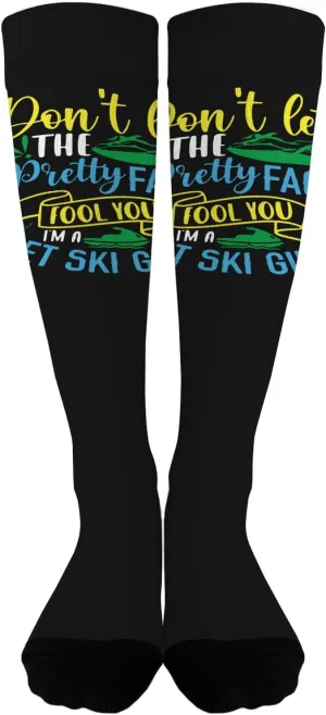 Dont Let This Prettys Face Fools You Trouser Socks Women Work Boot Sock