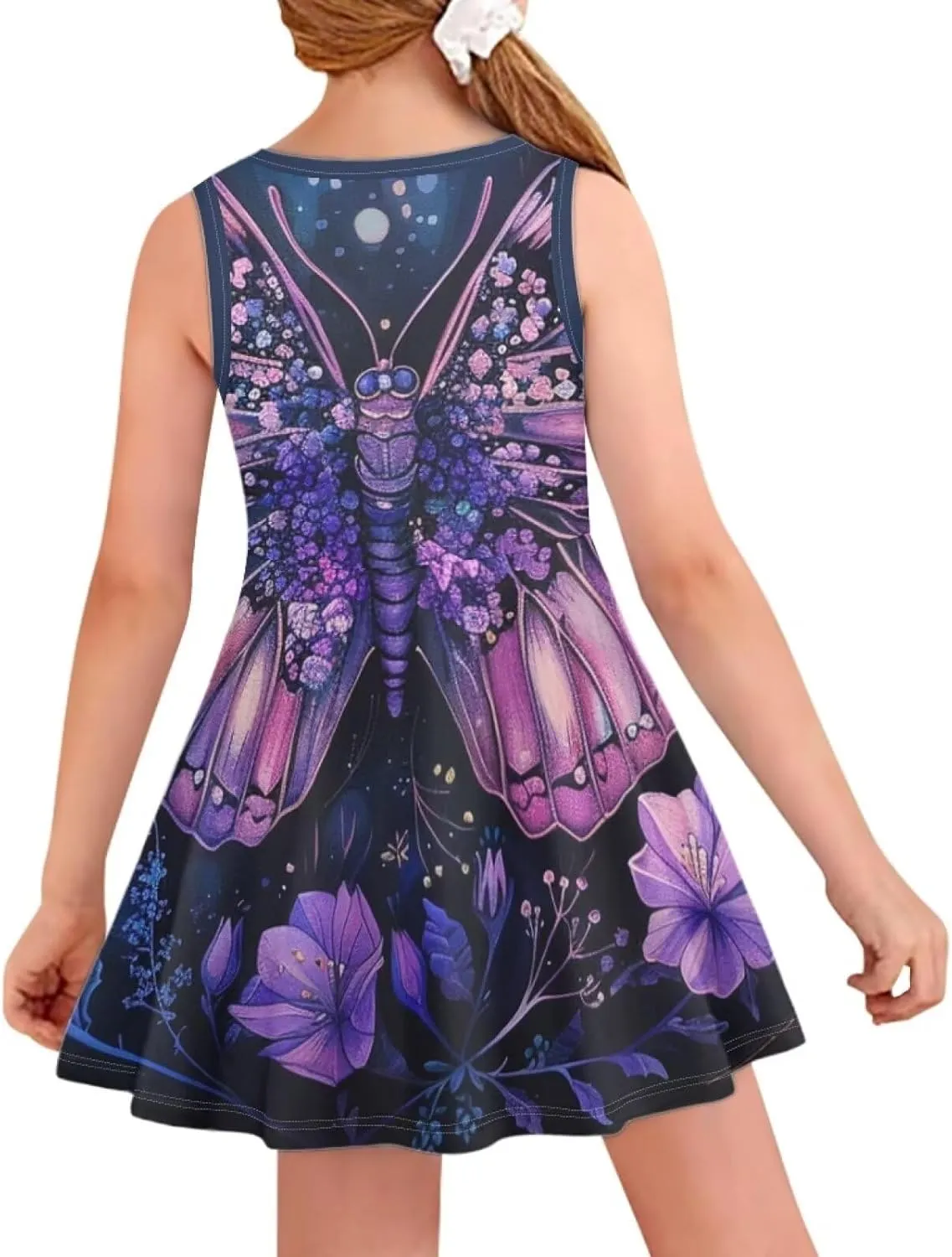 Dress for Girls Sweety Girl's Loose Summer Casual Dresses Holiday Midi Dress for 3-16 Years