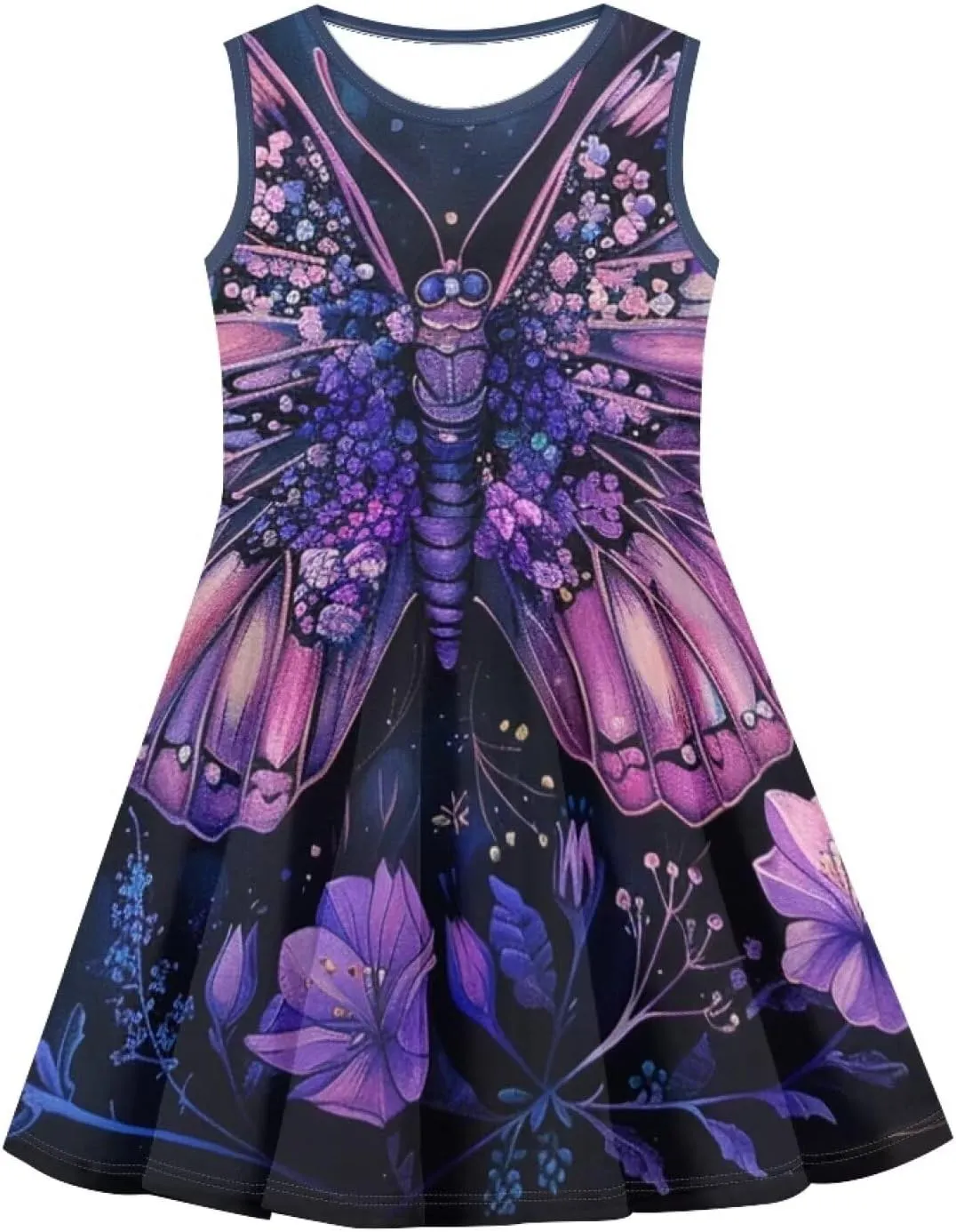 Dress for Girls Sweety Girl's Loose Summer Casual Dresses Holiday Midi Dress for 3-16 Years