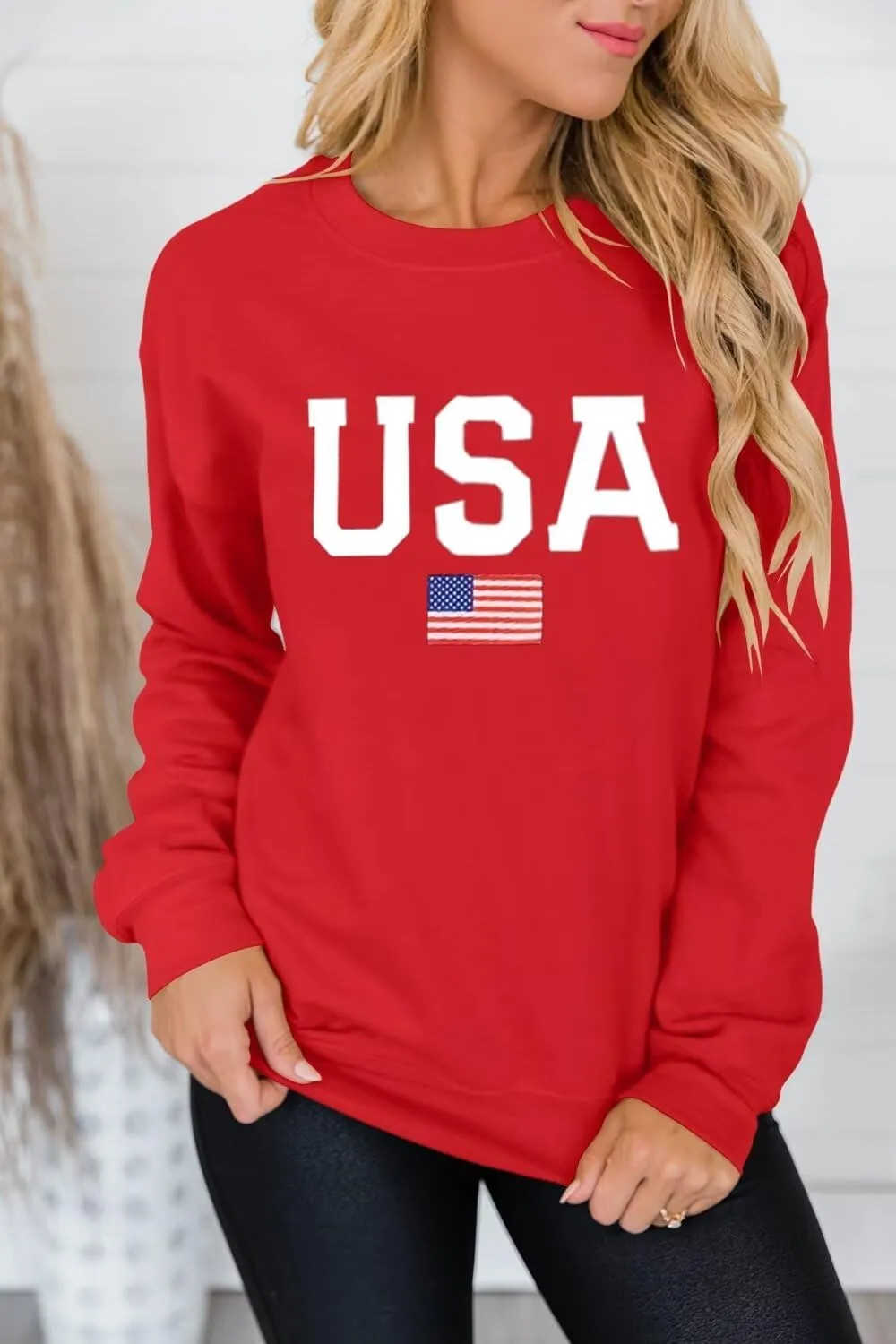 Dressmine Womens Casual Long Sleeve Graphic Tee Shirts Crew Neck Sweatshirts Pullover Tops for Women