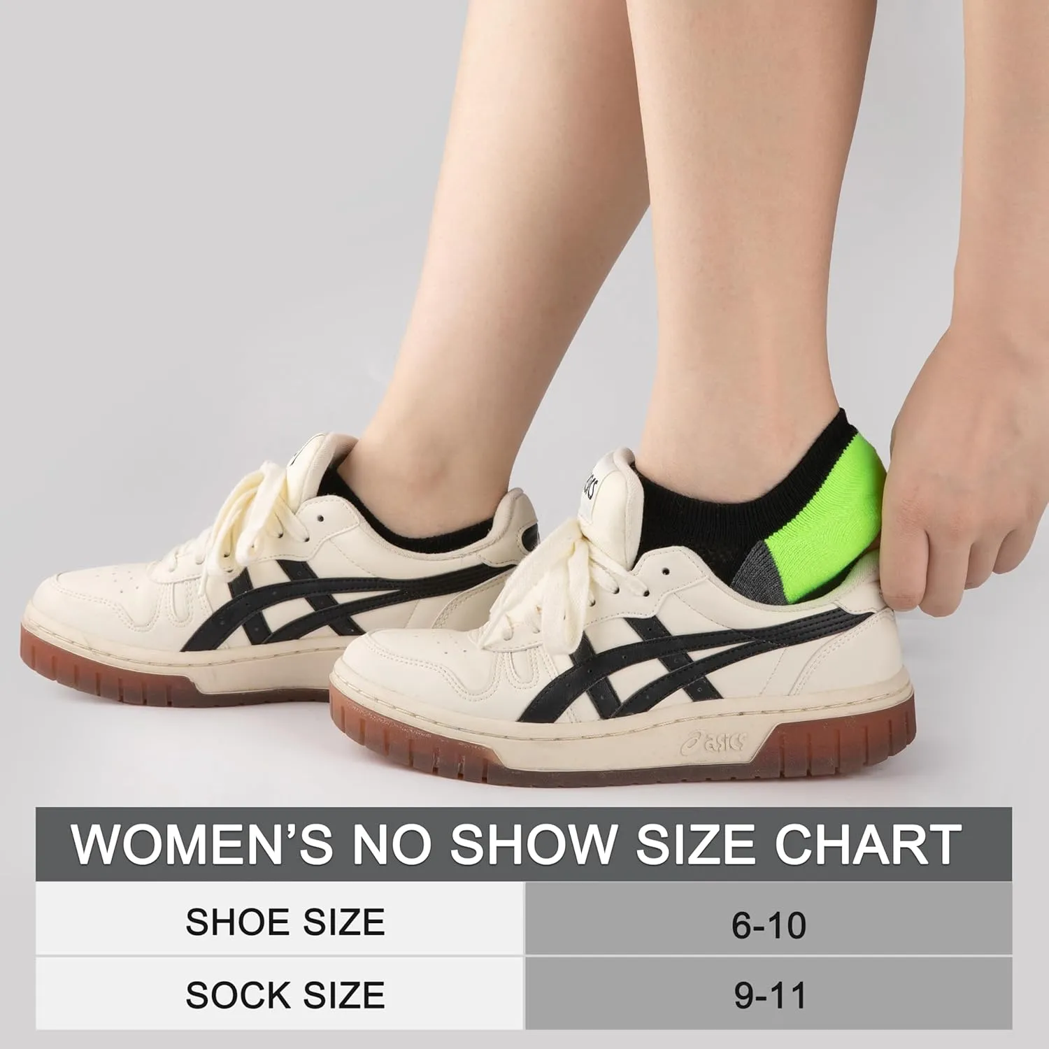 eallco No Show Socks Womens Athletic Cushioned Low Cut Non Slip Running Ankle Socks for Women 6 Pairs