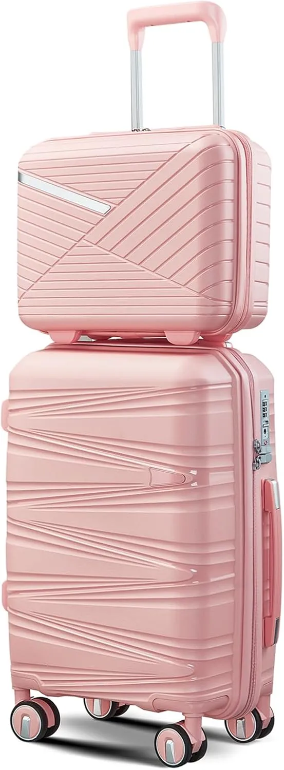 EastVita Luggage Sets, 20 In Carry On Suitcase With Spinner Wheels, 3 Digit Tsa Lock, Hard Shell Luggage Sets With Duffle Bag for Men Women